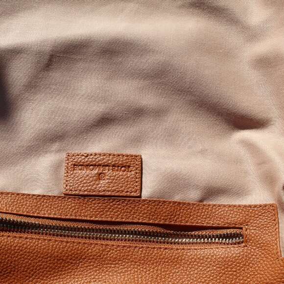 NEW LEATHER TOTE LE MONDE FLORENCE SLOUCH HOBO SHOULDER CARMEL - Picture 13 of 15